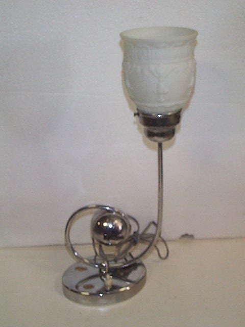 Unusual Art Deco Chrome Lamp with original wind up