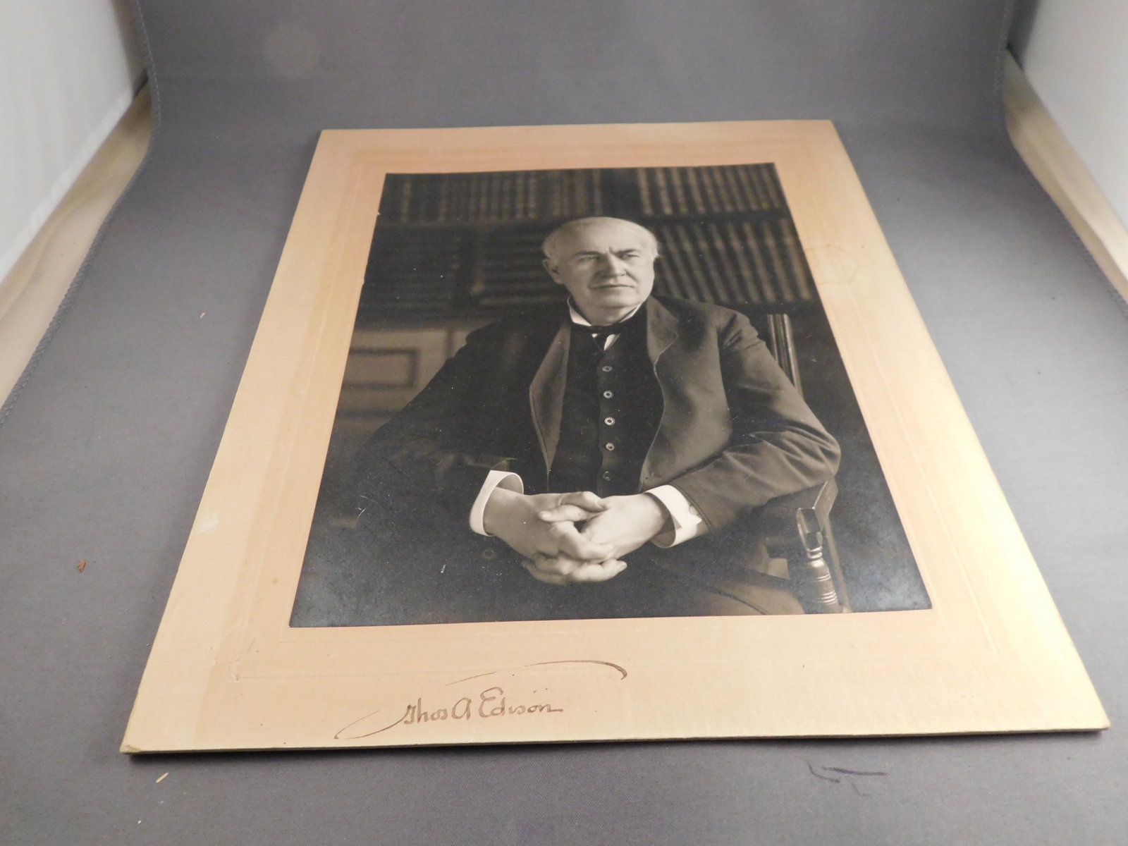 Signed Silver Photo Thomas A Edison (1 of 5)