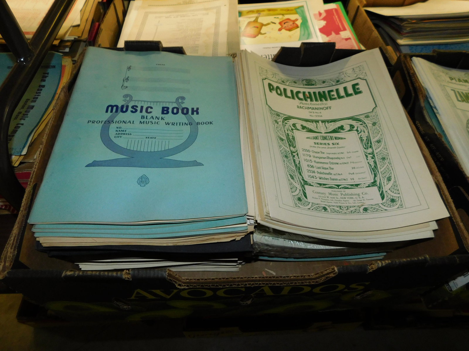 Lot of 150+ Pieces Sheet Music: Large lot of 150+ pieces of old new stock sheet music. Discovered from a 75+ year old music store. You are bidding at a live sale. Please read the terms and conditions. This sale will be broadcast liv