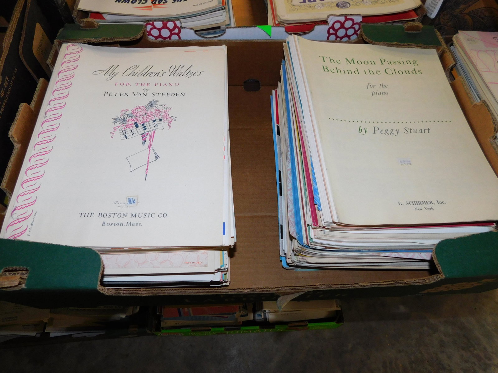 Lot of 150+ Pieces Sheet Music: Large lot of 150+ pieces of old new stock sheet music. Discovered from a 75+ year old music store. You are bidding at a live sale. Please read the terms and conditions. This sale will be broadcast liv