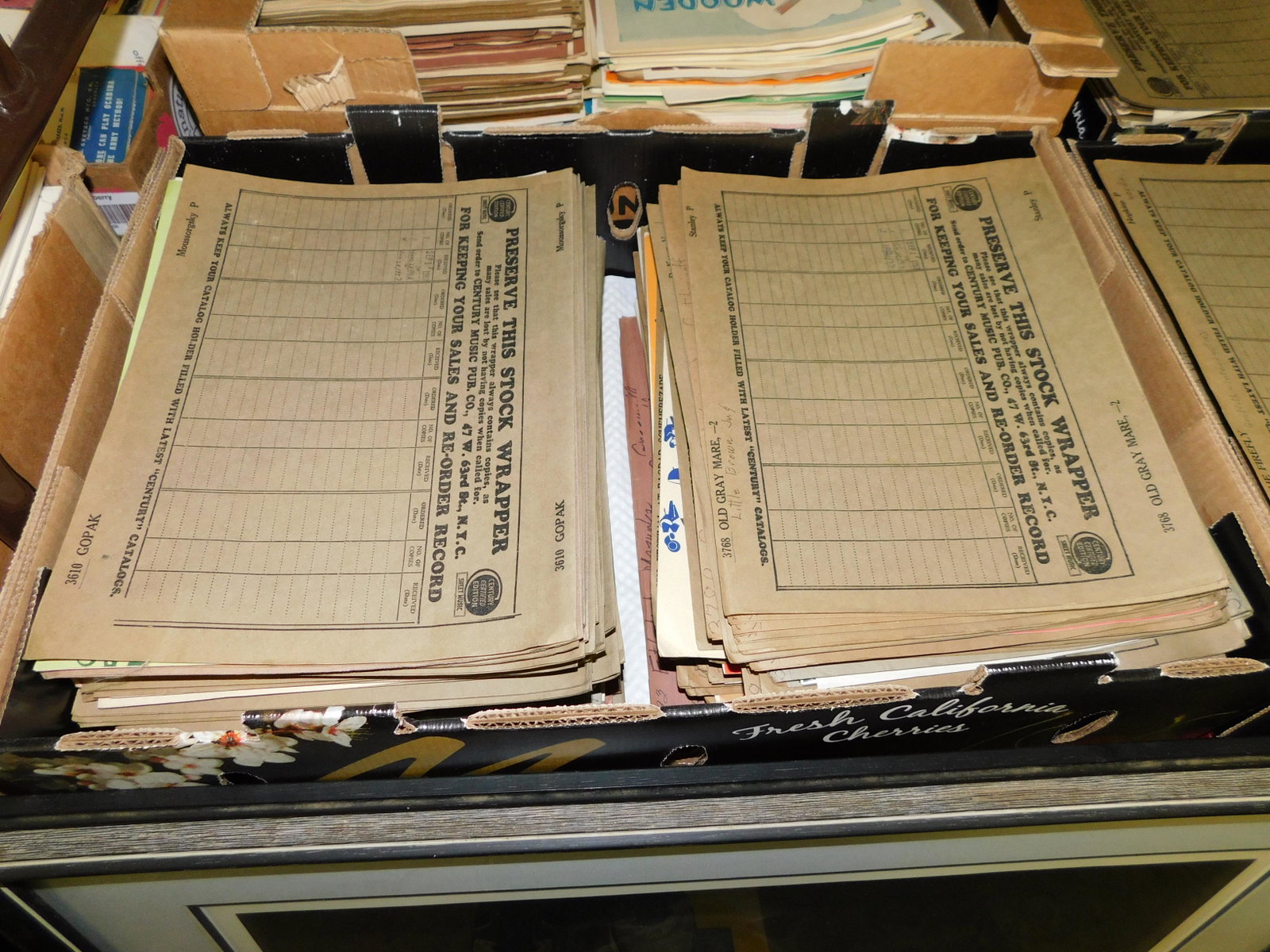Lot of 150+ Pieces Sheet Music: Large lot of 150+ pieces of old new stock sheet music. Discovered from a 75+ year old music store. You are bidding at a live sale. Please read the terms and conditions. This sale will be broadcast liv