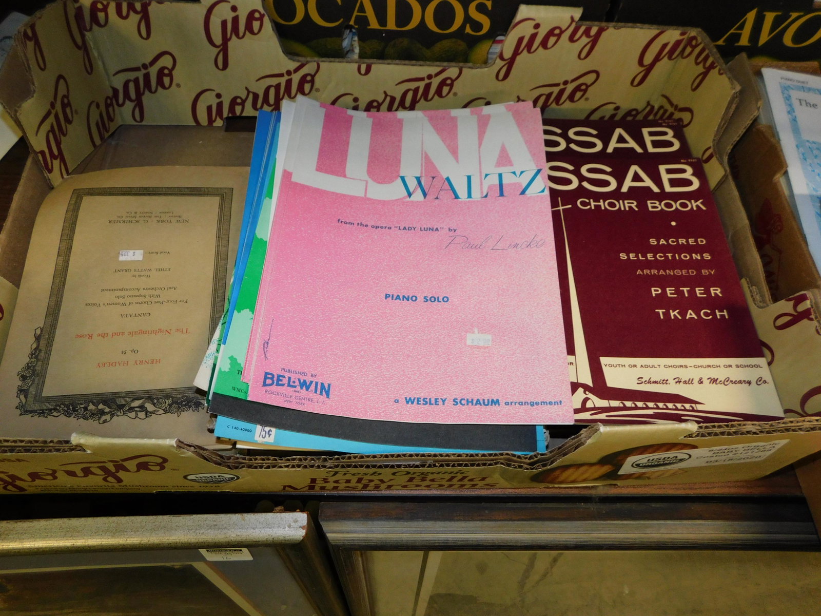 Lot of 150+ Pieces Sheet Music: Large lot of 150+ pieces of old new stock sheet music. Discovered from a 75+ year old music store. You are bidding at a live sale. Please read the terms and conditions. This sale will be broadcast liv