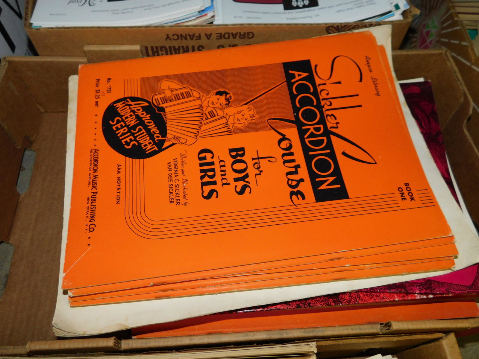 Lot of 75+ Pieces Sheet Music: Lot of sheet music from a 75+ year old music store. You are bidding at a live sale. Please read the terms and conditions. This sale will be broadcast live on sale day with full descriptions of each lo