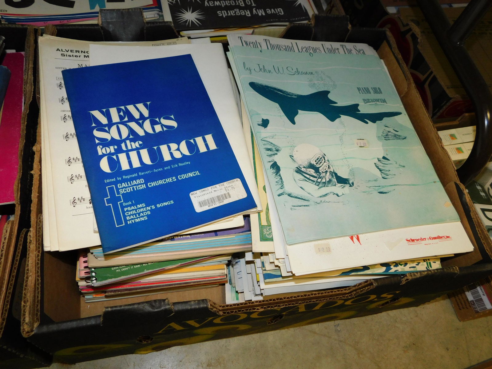 Lot of 150+ Pieces Sheet Music: Large lot of 150+ pieces of old new stock sheet music. Discovered from a 75+ year old music store. You are bidding at a live sale. Please read the terms and conditions. This sale will be broadcast liv