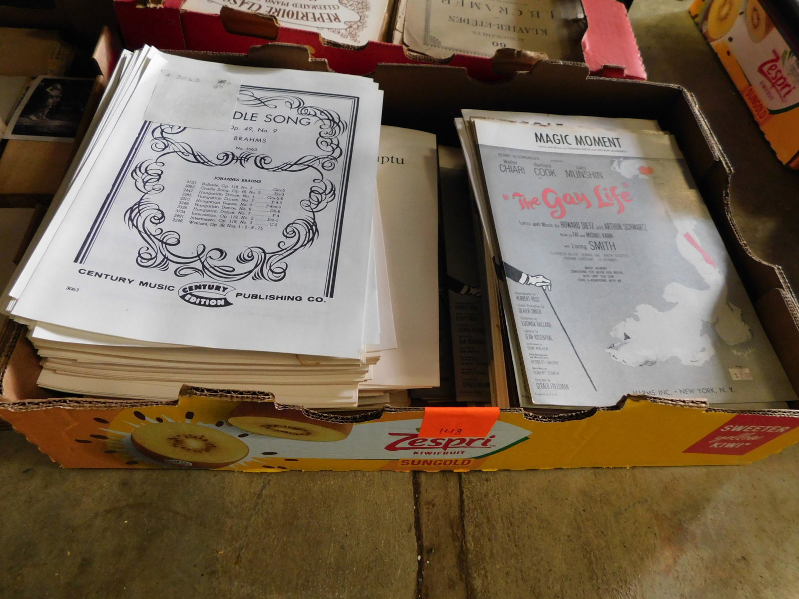 Lot of 150+ Pieces Sheet Music: Large lot of 150+ pieces of old new stock sheet music. Discovered from a 75+ year old music store. You are bidding at a live sale. Please read the terms and conditions. This sale will be broadcast liv
