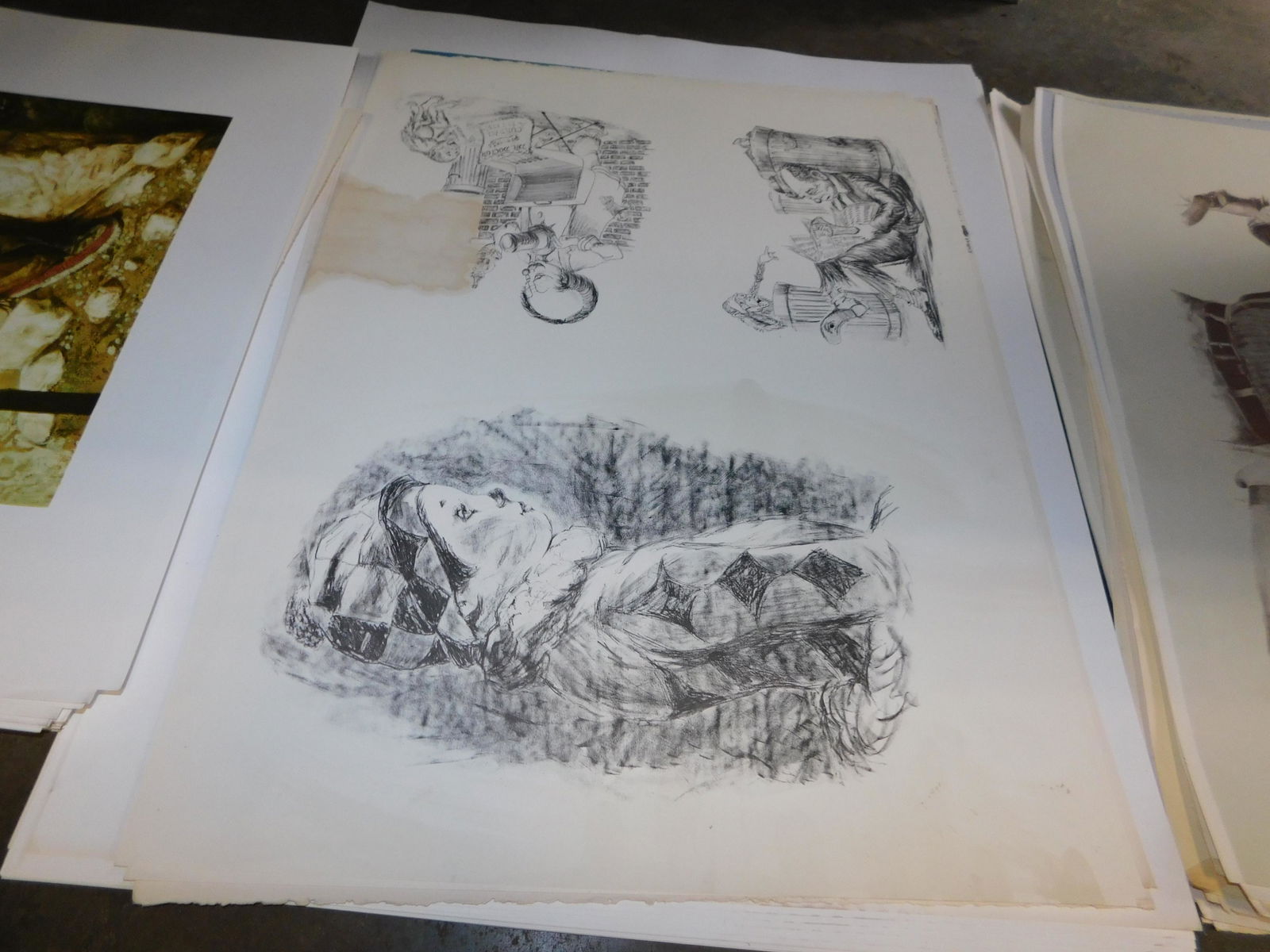 15 Unsigned Lithographs (1 of 1)