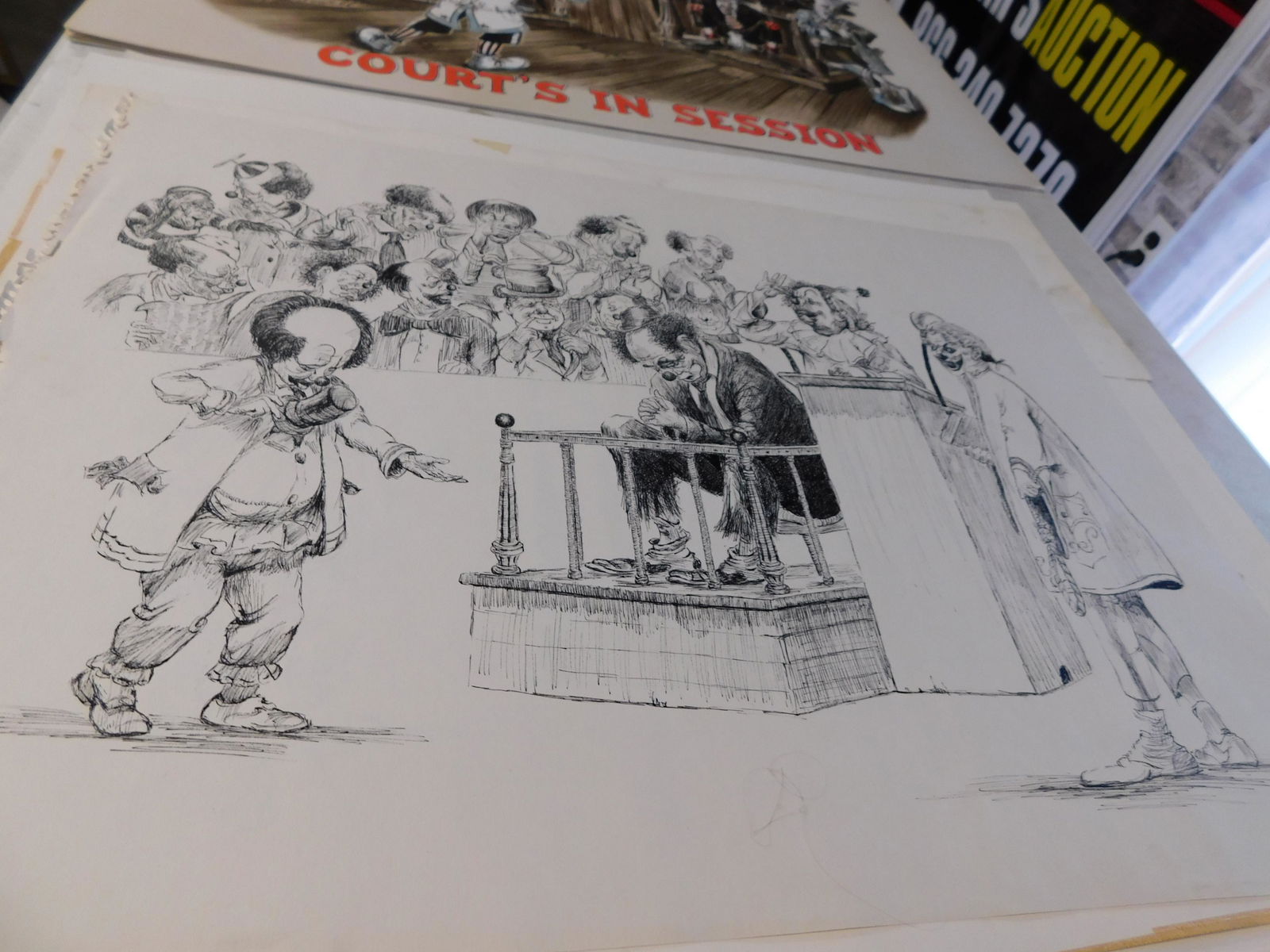 2 Pen Drawings and Lithographs - Political Cartoons (1 of 1)