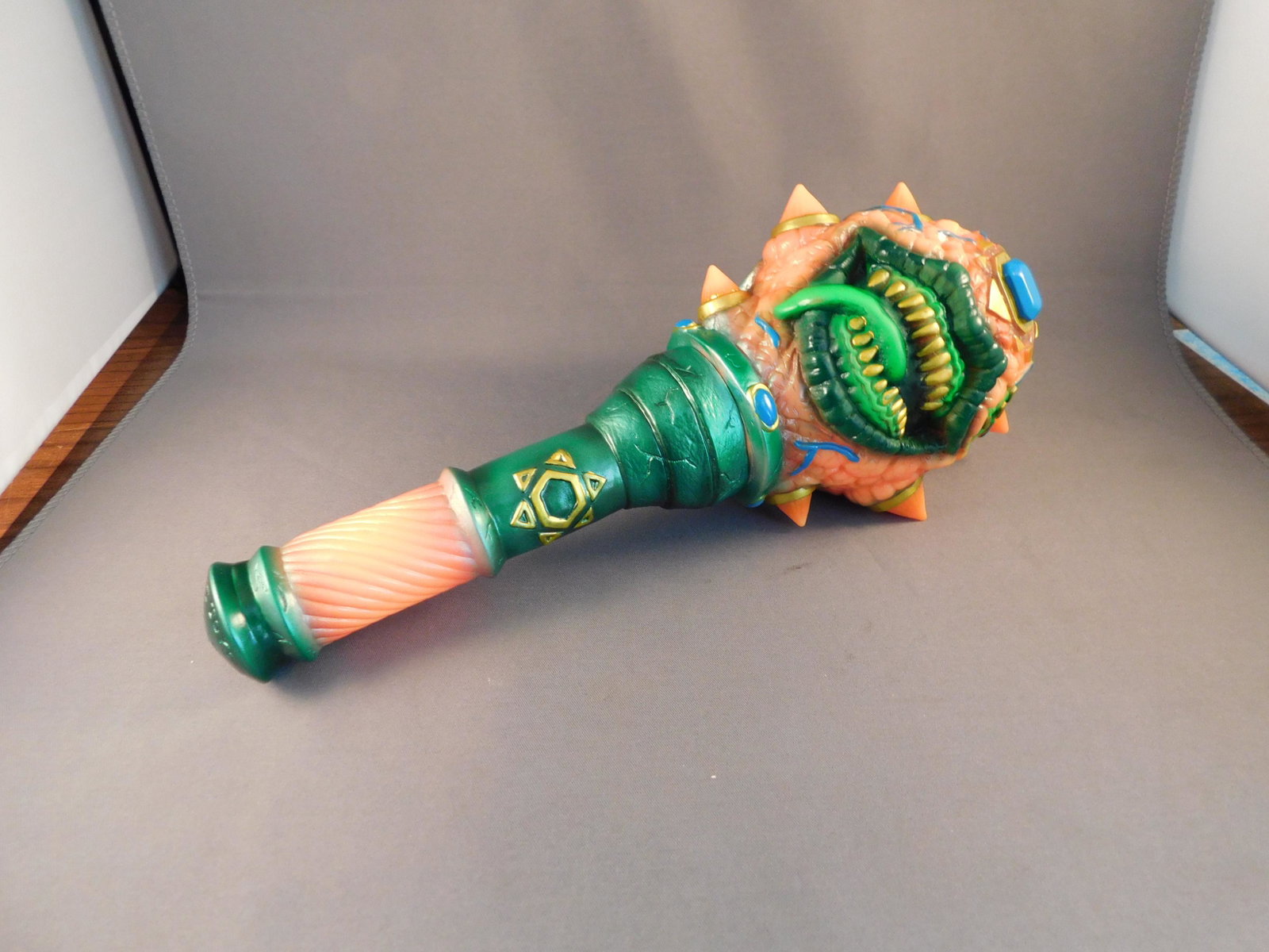 Japanese Vinyl Death Cat Mace: Japanese vinyl Death Cat Mace. Measures approx. 10" tall. You are bidding at a live sale, please read the terms and conditions. We are offering contact-less pick ups at our South Brunswick location on