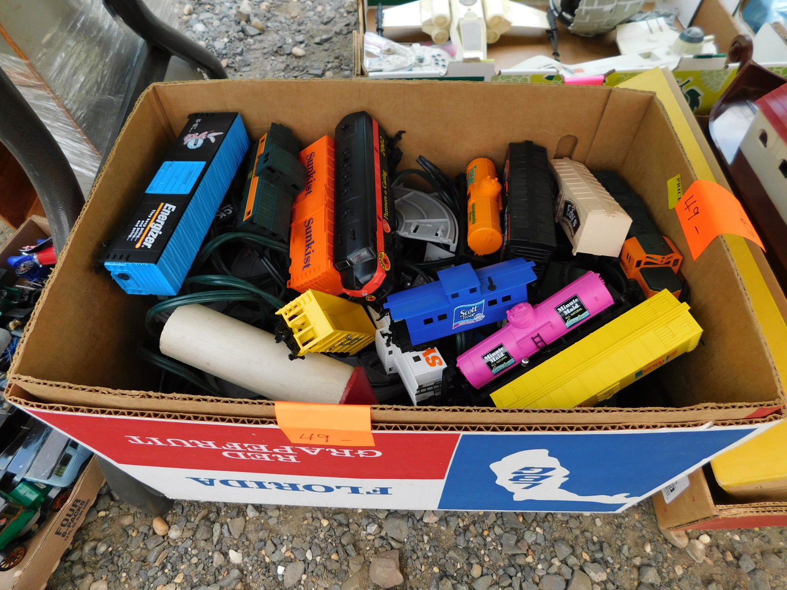 Lot of HO Trains and Track: Lot of HO trains and track. You are bidding at a live sale. Please read the terms and conditions. This sale will be broadcast live on sale day with full descriptions of each lot being sold, as well as