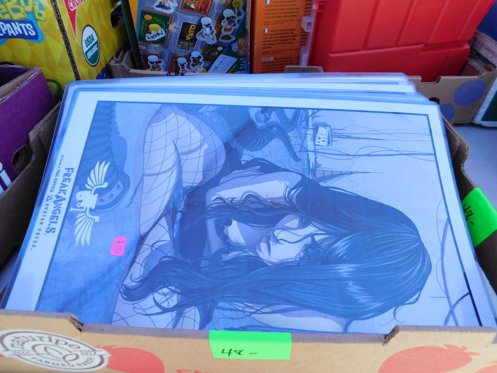 Lot of Comic Style Art: Lot of comic style art. You are bidding at a live sale. Please read the terms and conditions. This sale will be broadcast live on sale day with full descriptions of each lot being sold, as well as vid