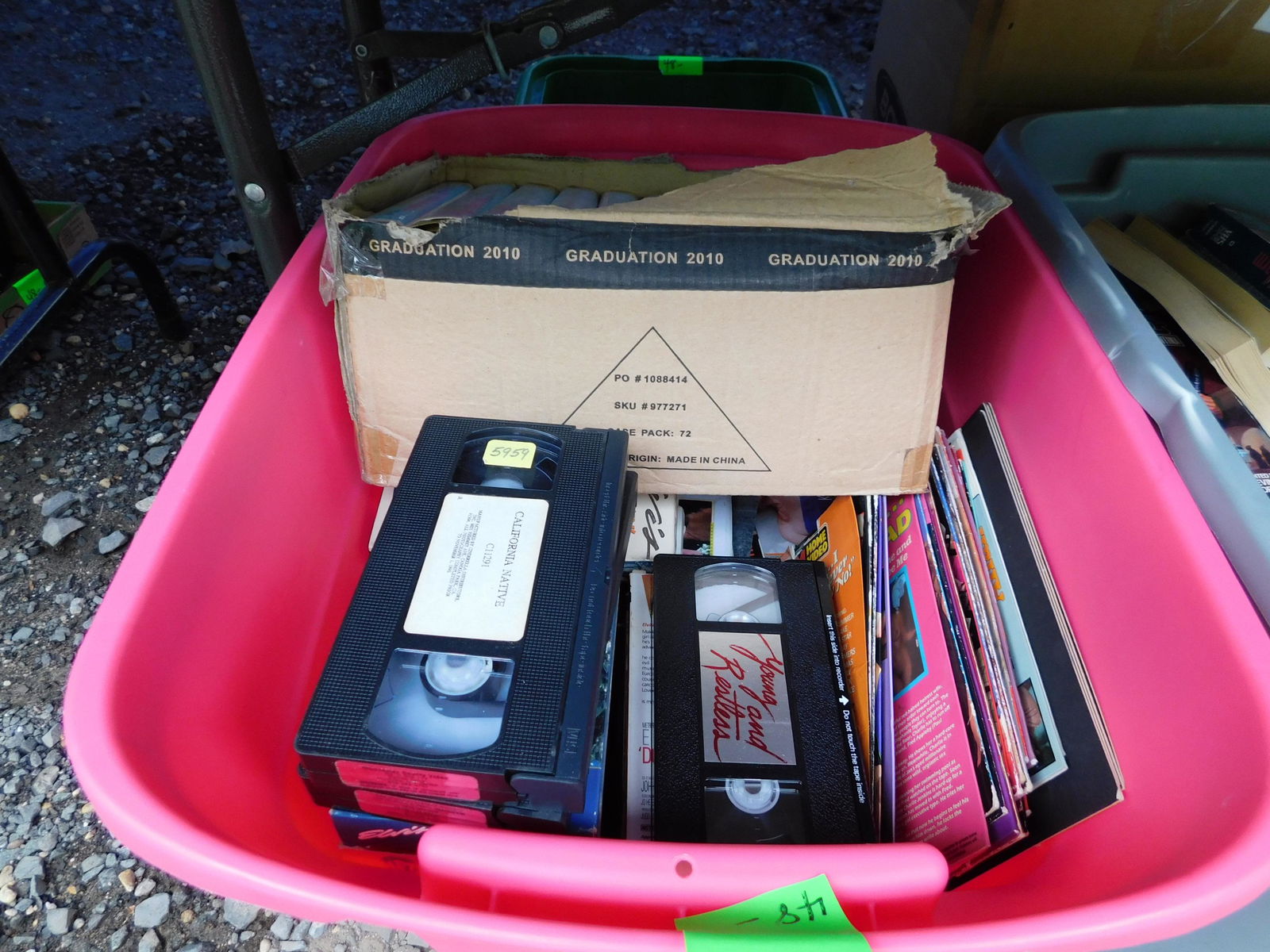 Lot of VHS: Large lot of VHS and more. You are bidding at a live sale. Please read the terms and conditions. This sale will be broadcast live on sale day with full descriptions of each lot being sold, as well as