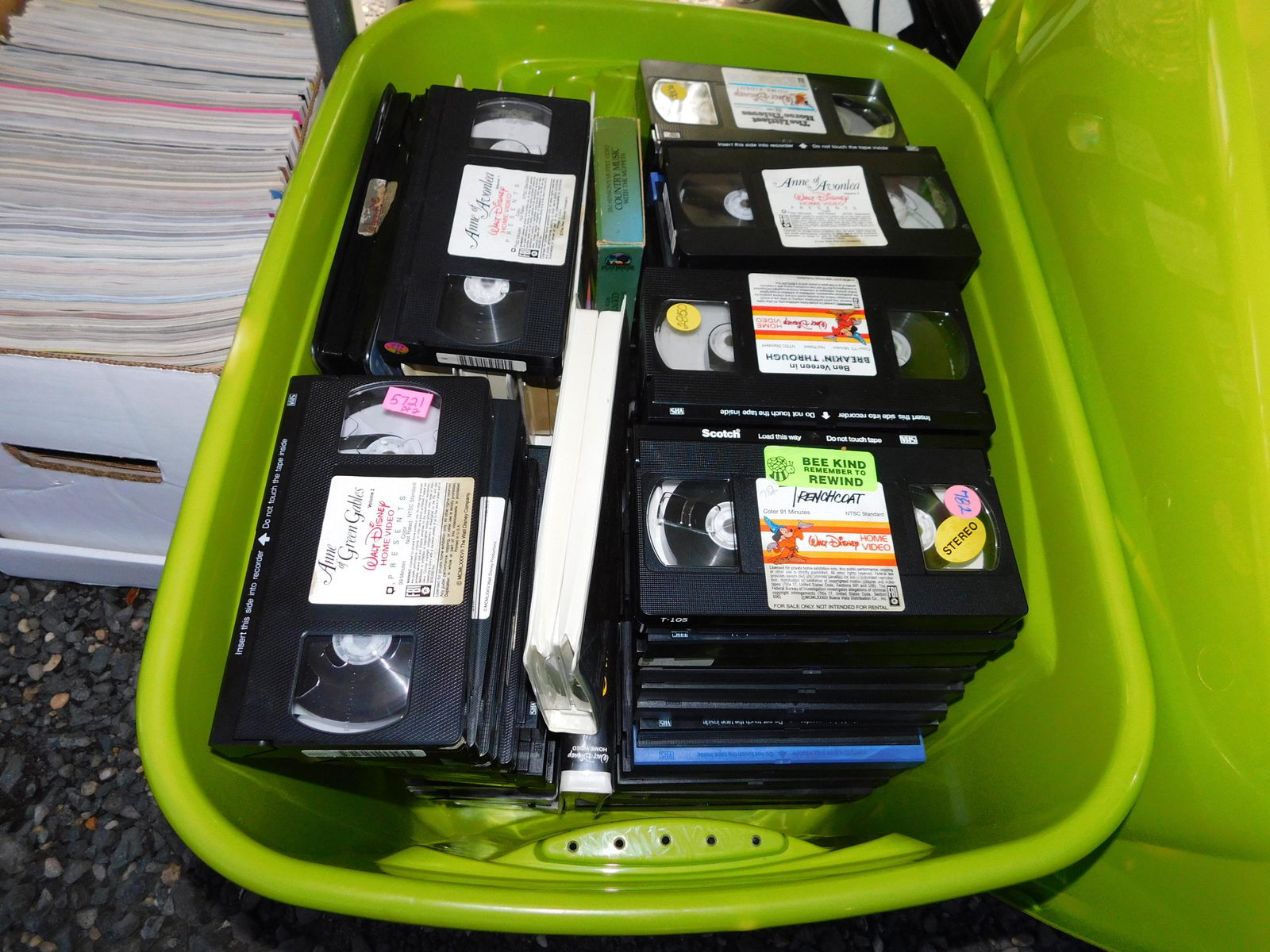 Lot of VHS: Large lot of VHS tapes. You are bidding at a live sale. Please read the terms and conditions. This sale will be broadcast live on sale day with full descriptions of each lot being sold, as well as vid