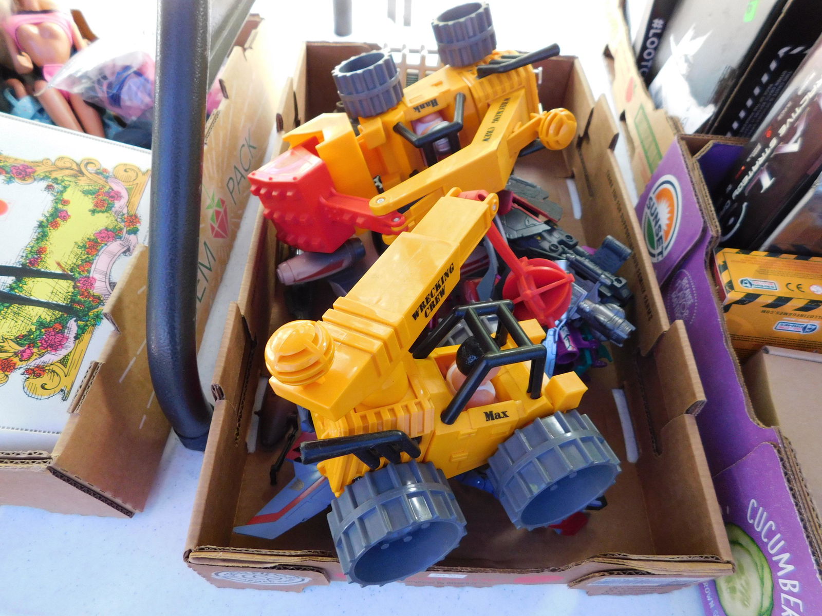 Lot of Toy Trucks: Lot of children's trucks. You are bidding at a live sale. Please read the terms and conditions. This sale will be broadcast live on sale day with full descriptions of each lot being sold, as well as v