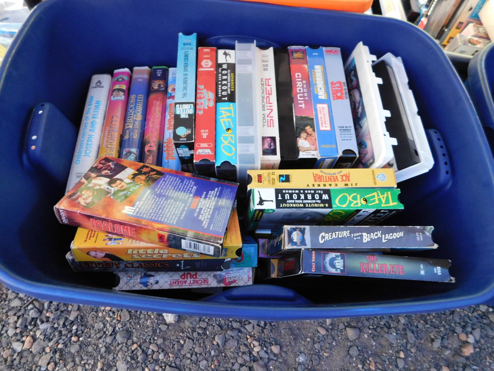 Lot of VHS: Large lot of VHS tapes. You are bidding at a live sale. Please read the terms and conditions. This sale will be broadcast live on sale day with full descriptions of each lot being sold, as well as vid
