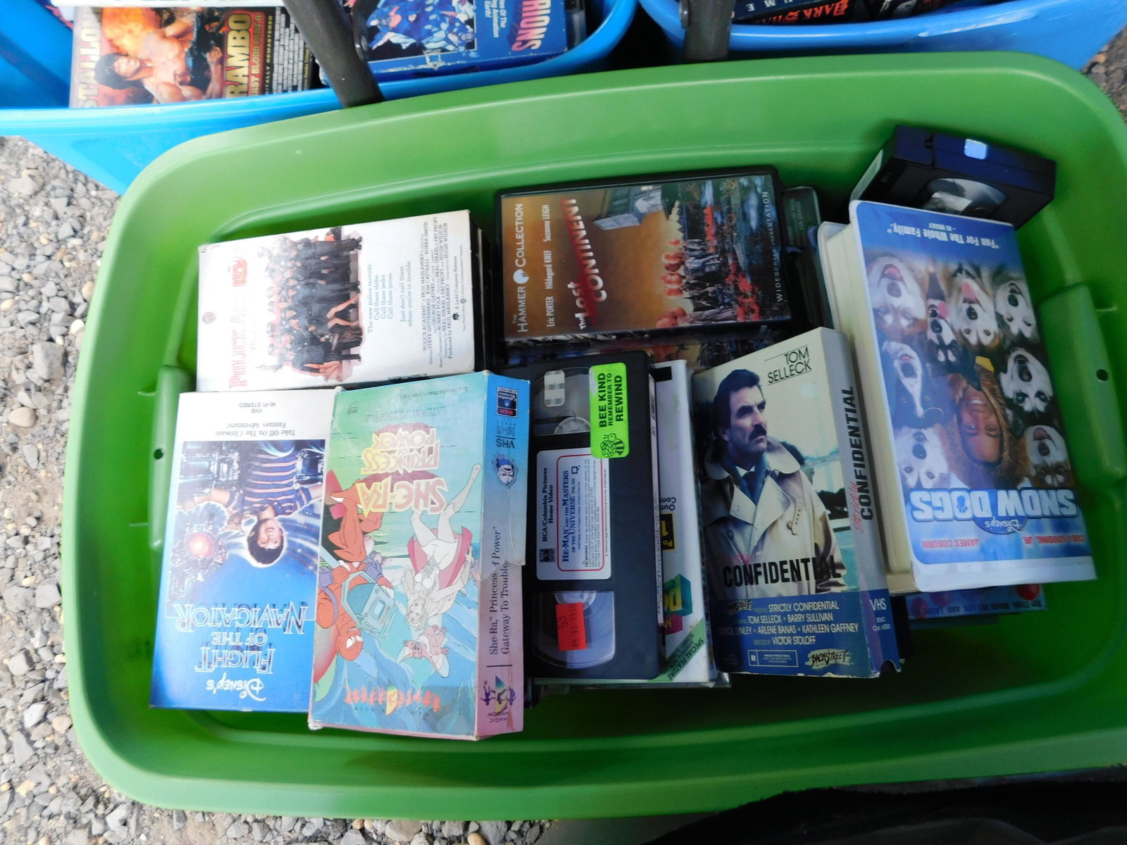 Lot of VHS: Large lot of VHS tapes. You are bidding at a live sale. Please read the terms and conditions. This sale will be broadcast live on sale day with full descriptions of each lot being sold, as well as vid