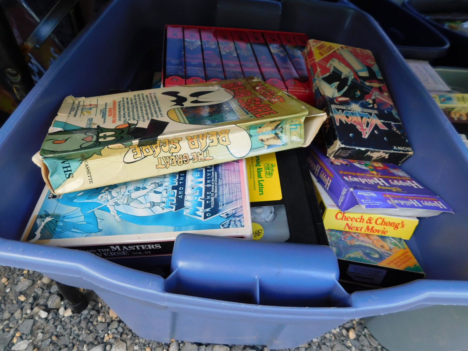 Lot of VHS: Large lot of VHS tapes. You are bidding at a live sale. Please read the terms and conditions. This sale will be broadcast live on sale day with full descriptions of each lot being sold, as well as vid