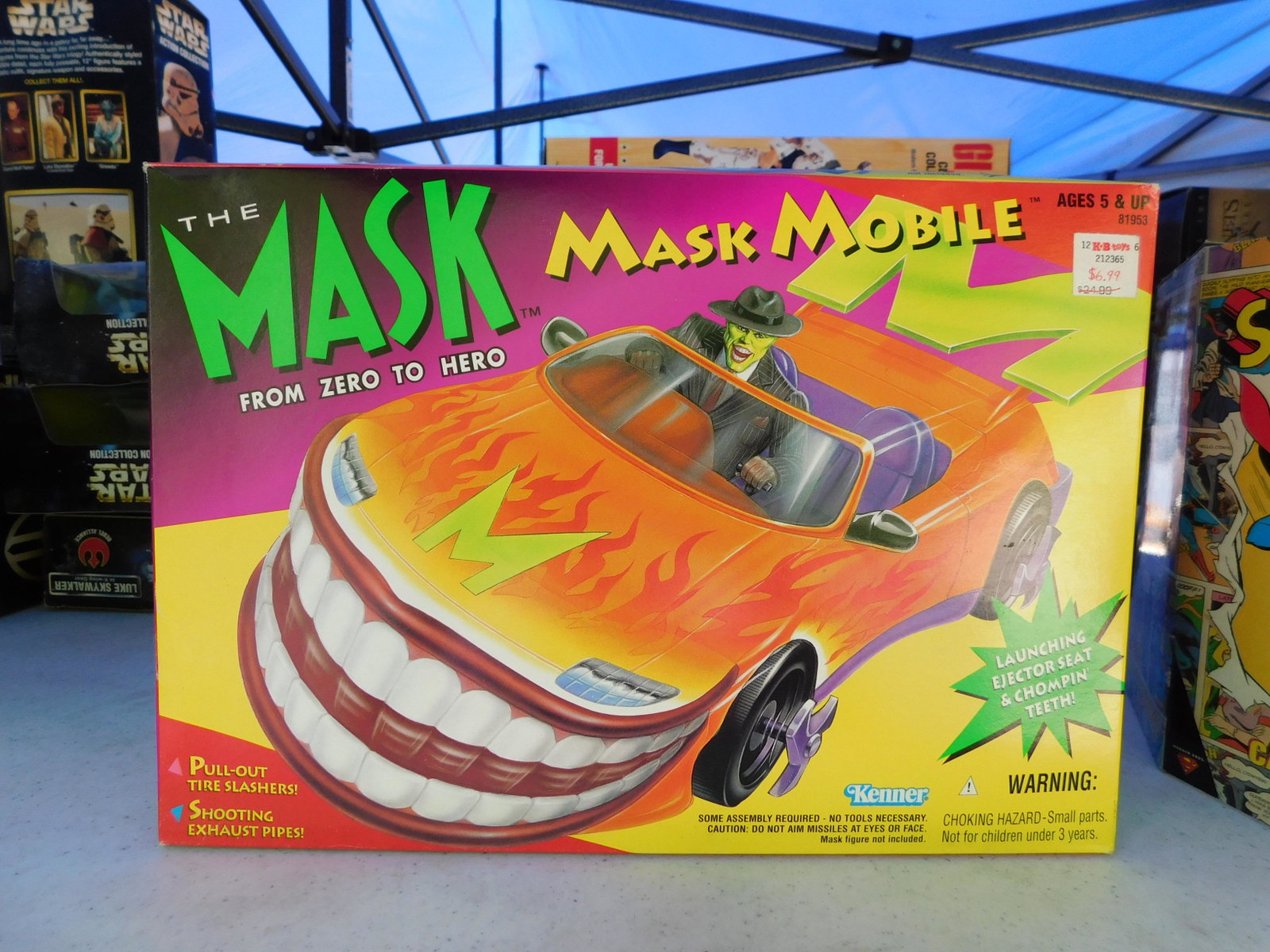 The Mask Mobile: The Mask mobile in box. May have some water damage. You are bidding at a live sale. Please read the terms and conditions. This sale will be broadcast live on sale day with full descriptions of each lo