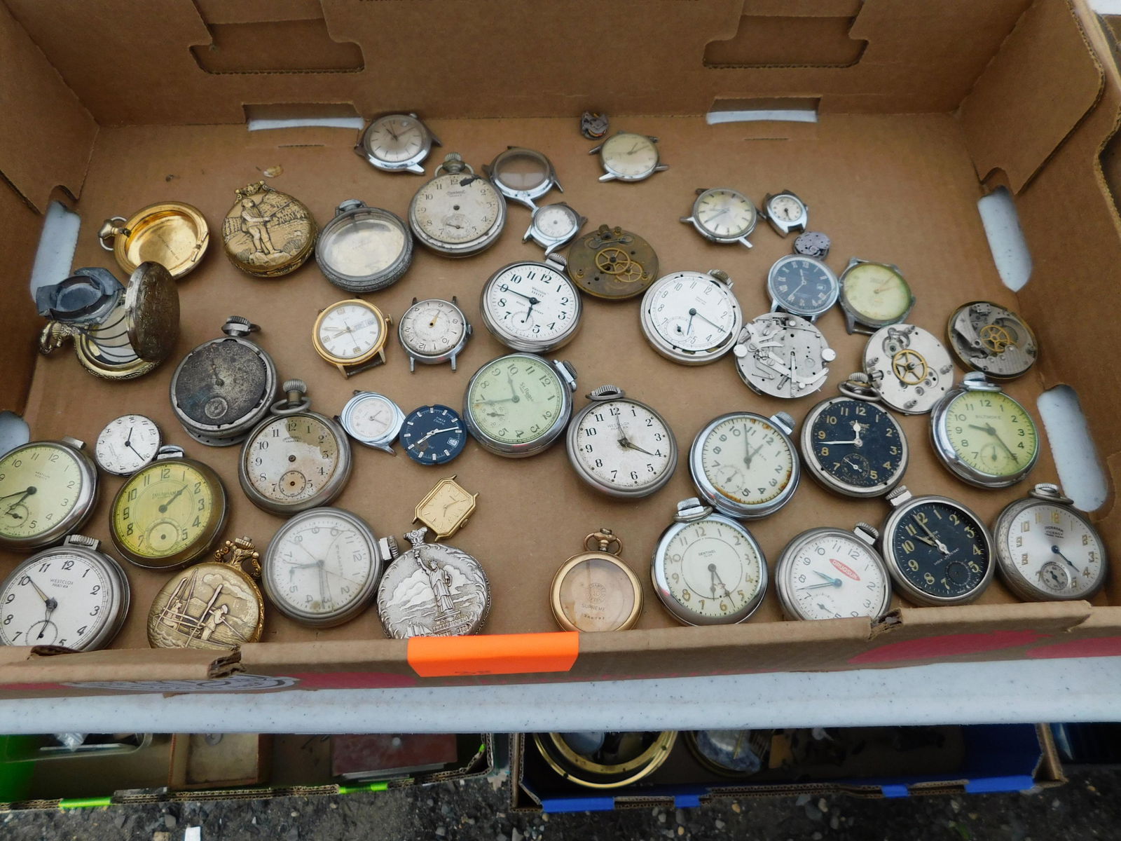 Lot of Pocket Watch Parts and Cases (1 of 1)