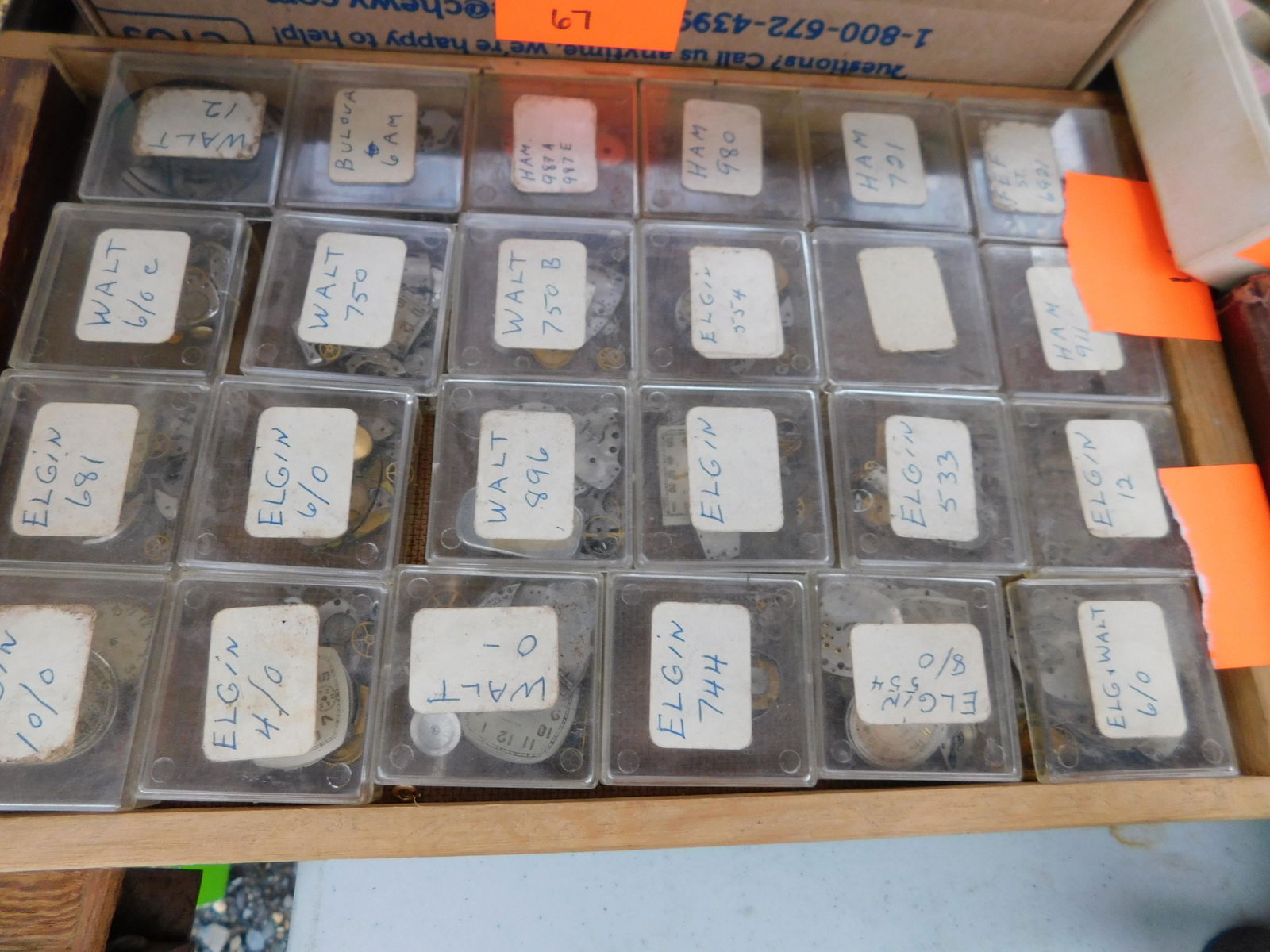 Lot of Watch Parts: Lot of watch parts. You are bidding at a live sale. Please read the terms and conditions. This sale will be broadcast live on sale day with full descriptions of each lot being sold, as well as video f