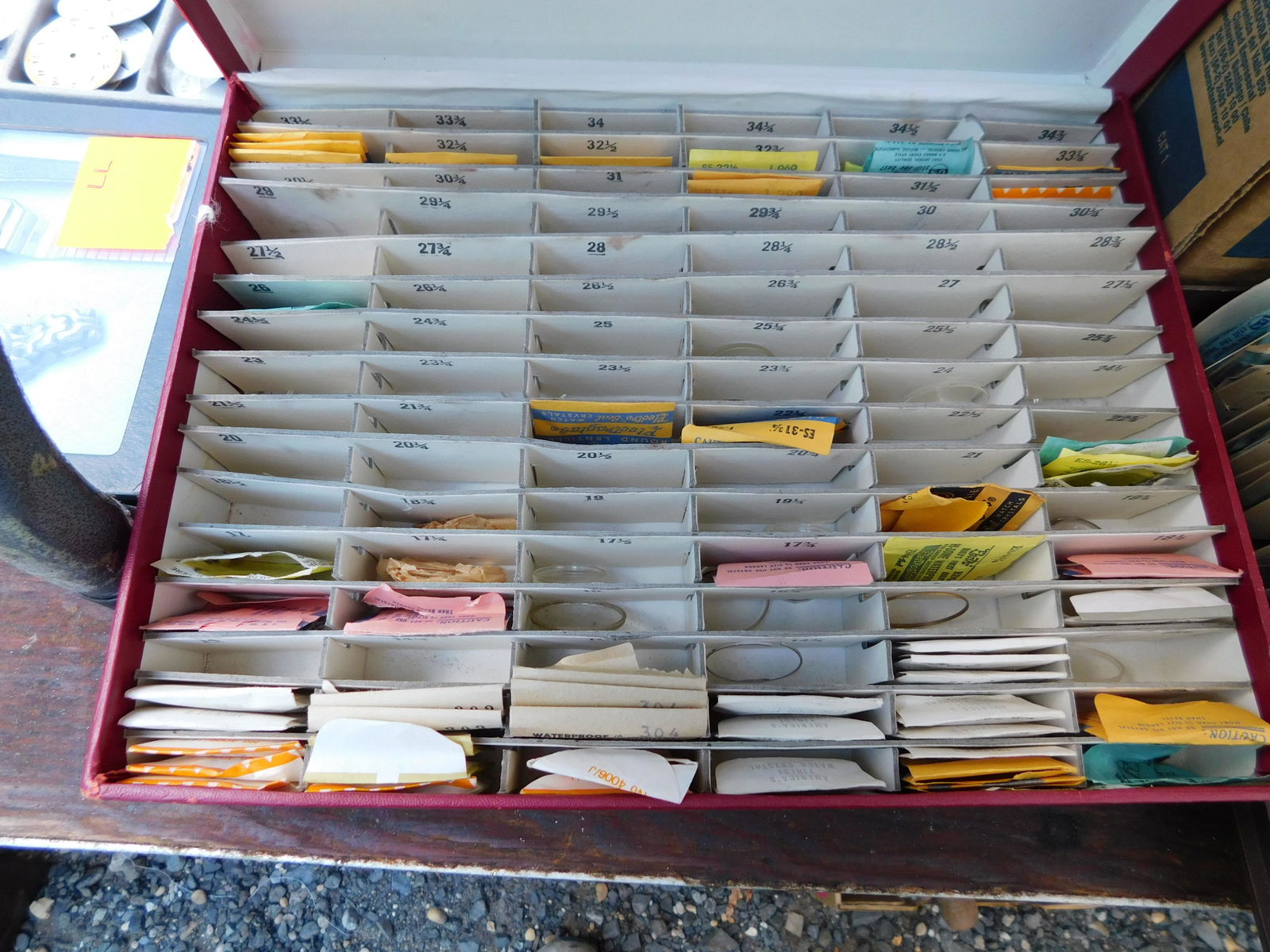 Lot of Watch Crystals: Lot of watch crystals. You are bidding at a live sale. Please read the terms and conditions. This sale will be broadcast live on sale day with full descriptions of each lot being sold, as well as vide