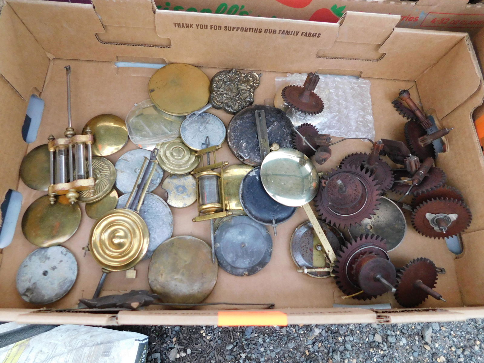Lot of Pendulums and Wooden Clock Parts (1 of 1)