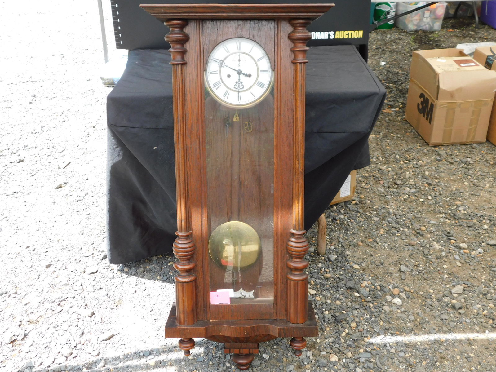 Walnut Regulator Clock (1 of 3)