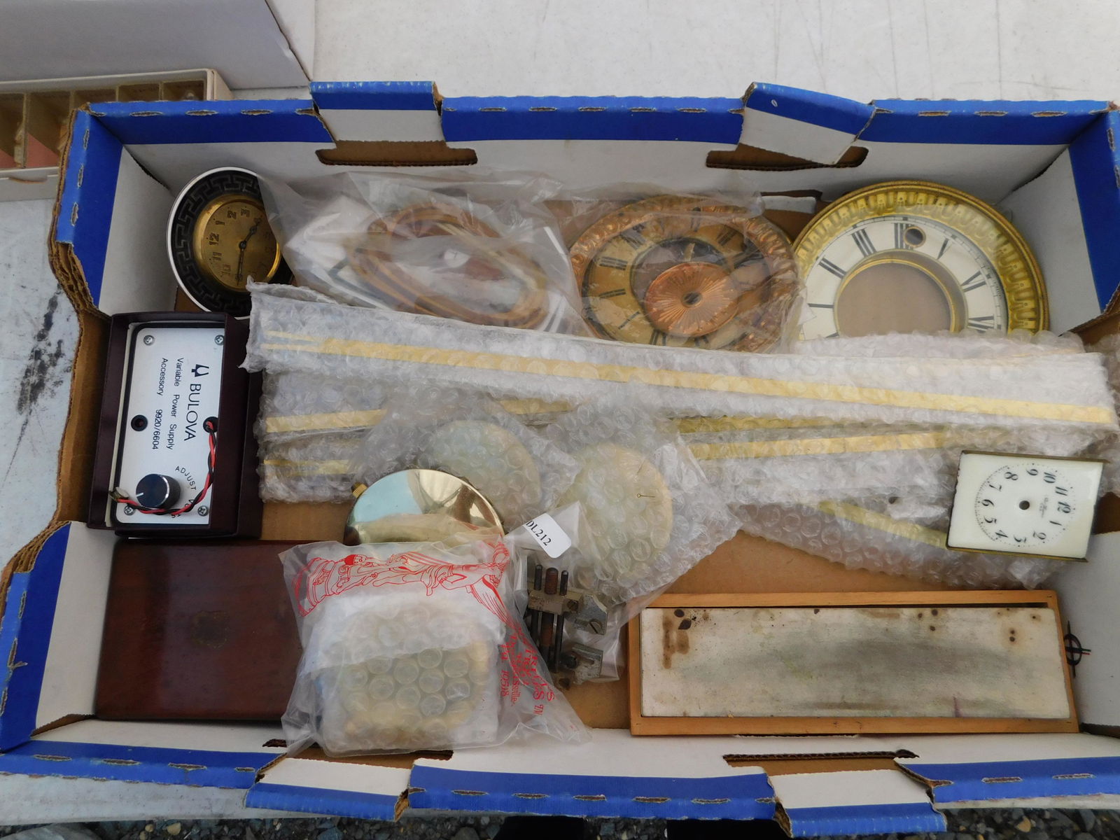 Box Lot of Clock Parts (1 of 1)
