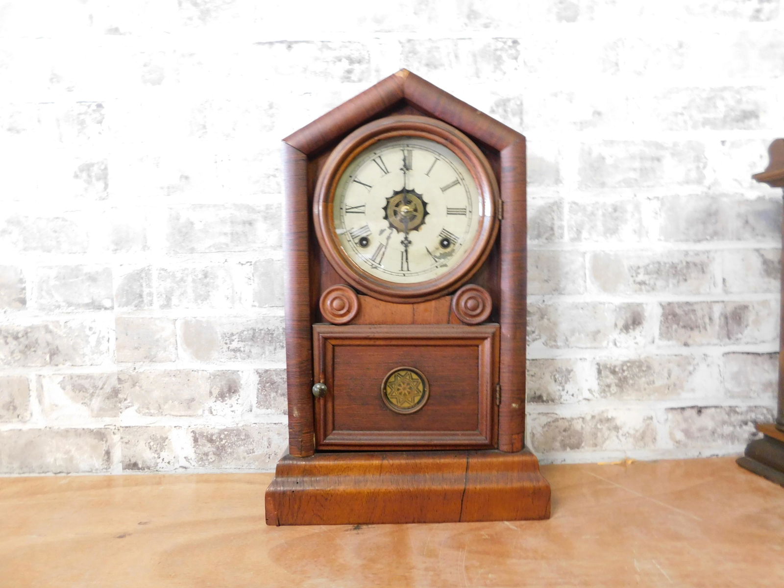 Empire 8 Day Reverse Painted Clock (1 of 5)