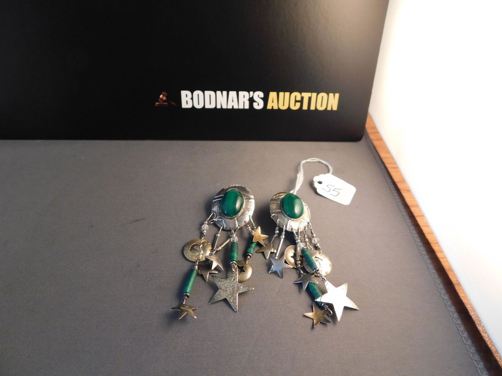 Sterling & Malachite Earrings (1 of 3)