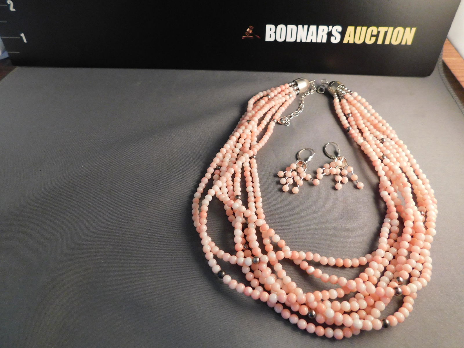 Jay King Pink Coral Necklace & Earrings (1 of 2)