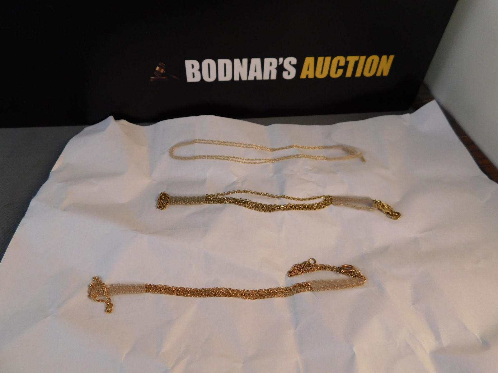 3 14K Gold Chain Necklaces (1 of 3)