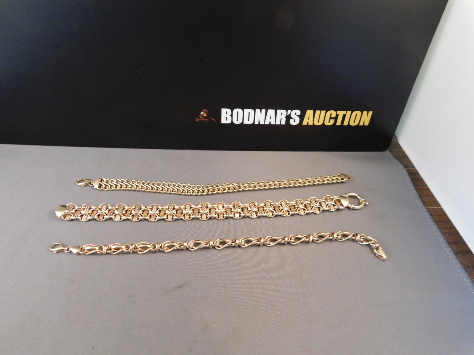 3 Sterling Gold Vermeil Bracelets (1 of 3)