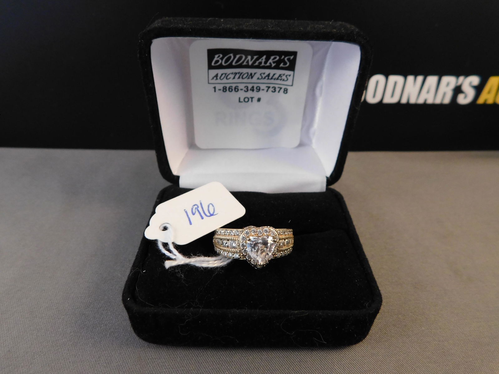 Sterling Cubic Zirconia Heart Ring (1 of 5)