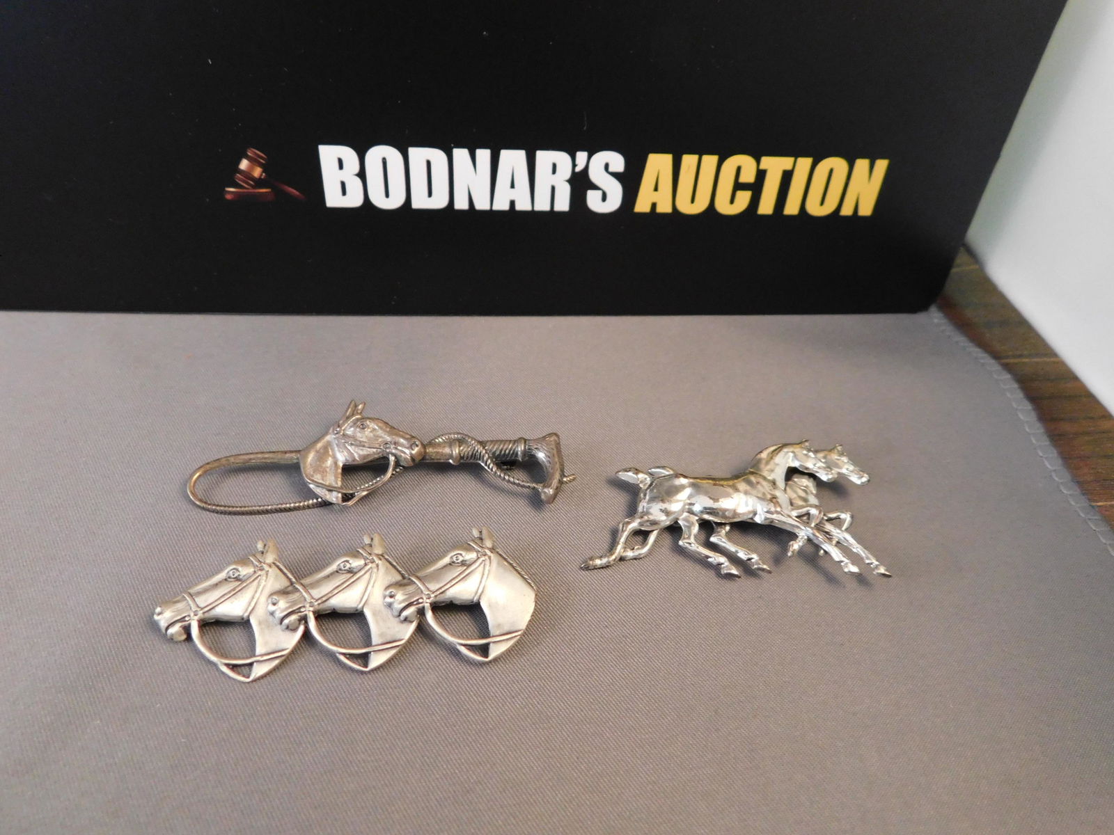 Lot of 3 Sterling Horse Pins (1 of 5)