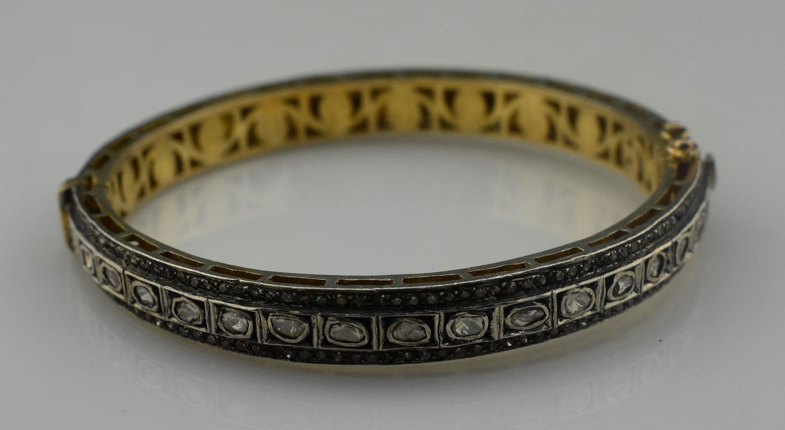 14K Natural Rose Diamond Bangle (1 of 5)