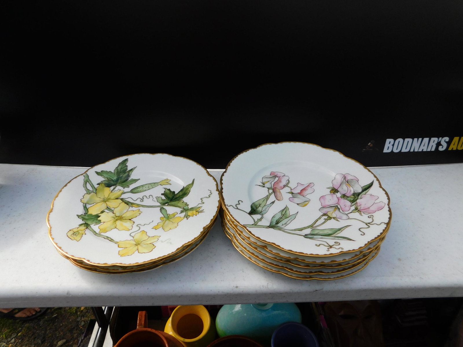 Set of 8 Limoges Hand Painted Plates: Set of 8 Limoges Hand Painted Plates You are bidding at a live sale. Please read the terms and conditions. We are offering no contact pick up at our South Brunswick location. Pick up dates will be the