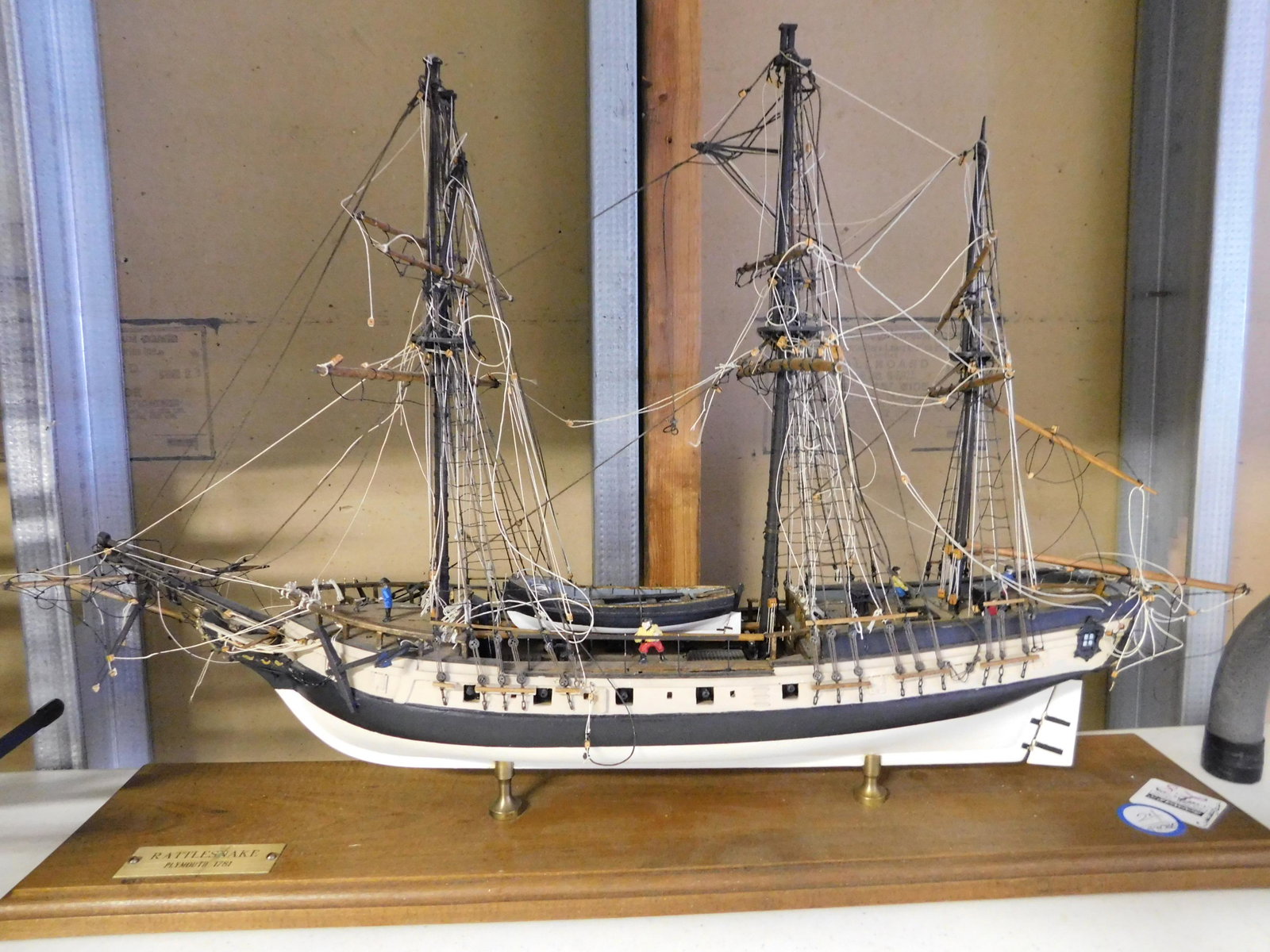 Carved Wood Ship Rattlesnake Plymouth: Carved Wood Ship Rattlesnake Plymouth. Has Minor Issues. Measures 17" tall You are bidding at a live sale. Please read the terms and conditions. We are offering no contact pick up at our South Brunswi