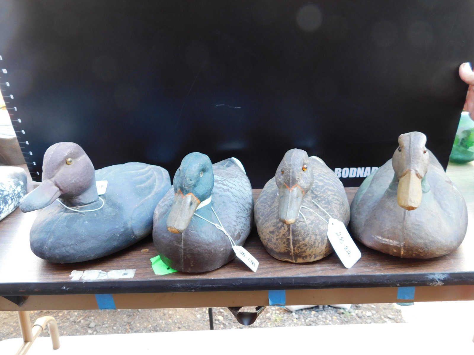 Lot of 4 Paper Mache Duck Decoys: Lot of 4 Paper Mache Duck Decoys You are bidding at a live sale. Please read the terms and conditions. We are offering no contact pick up at our South Brunswick location. Pick up dates will be the Fri