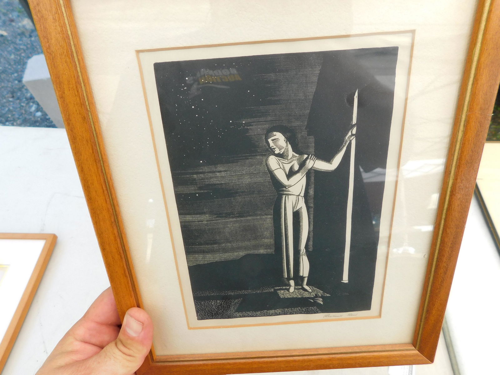 Rockwell Kent (American 1882-1971): Rockwell Kent (American 1882-1971)- ''Starry Night'' (Burne-Jones 103)- woodcut, 1933, signed in pencil, edition of 1750. 7 x 4 7/8'' You are bidding at a live sale. Please read the terms and conditio