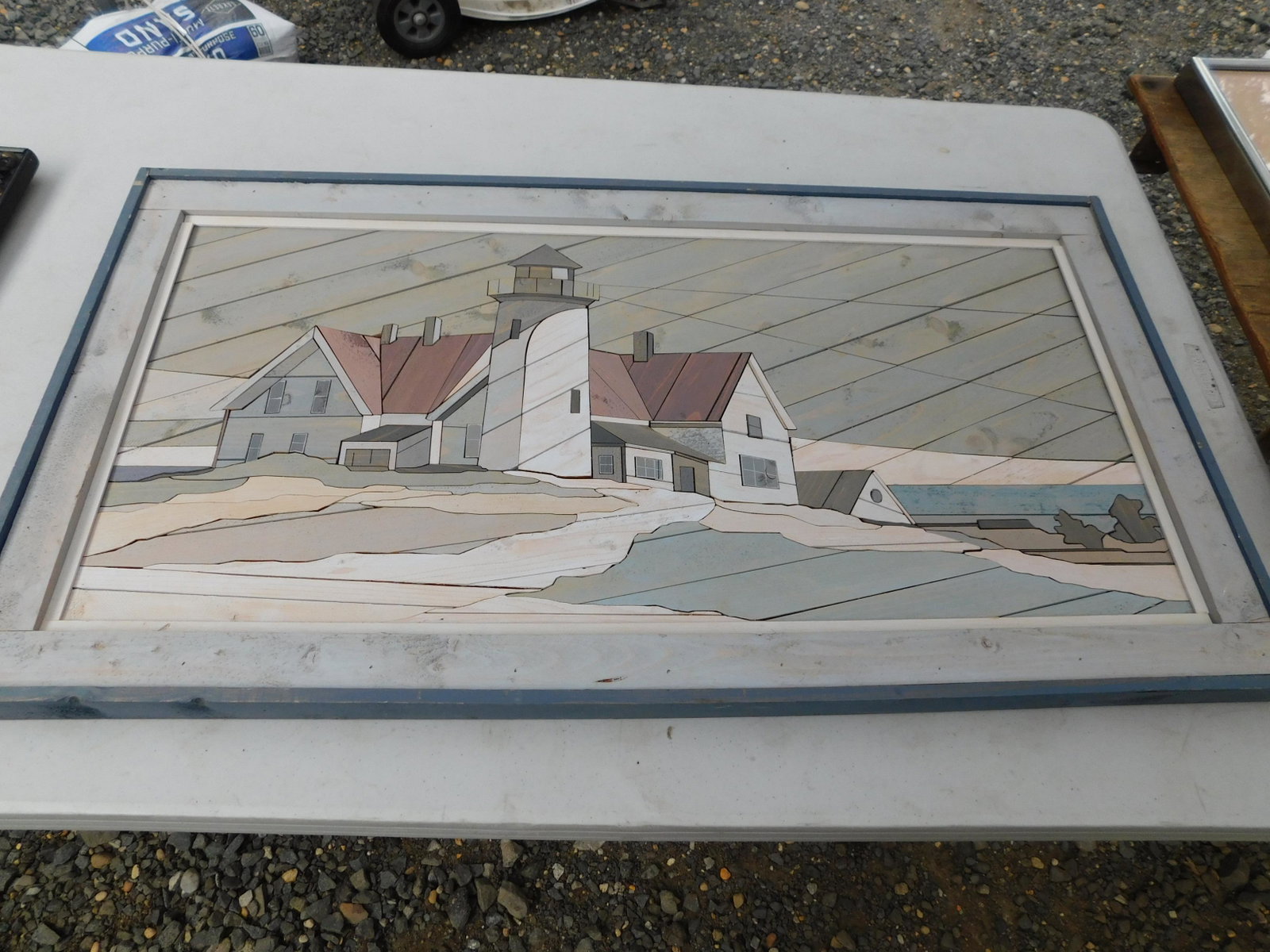 Woodcut Picture of Lighthouse: Woodcut Picture of Lighthouse. Measures 35" L x 19" T You are bidding at a live sale. Please read the terms and conditions. We are offering no contact pick up at our South Brunswick location. Pick up 