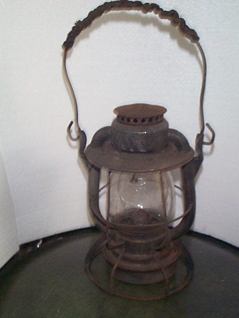 Dietz Railroad lantern signed on top: Main Central