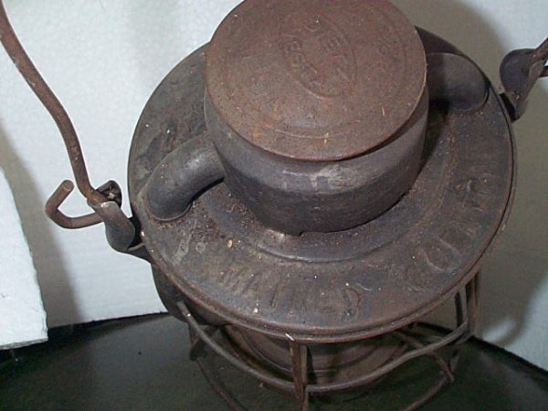Dietz Railroad lantern signed on top: Main Central - 2