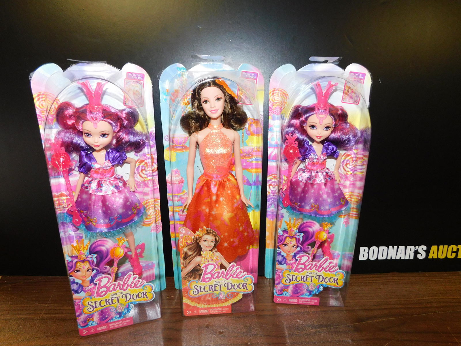 Barbie Secret Door Lot of 3: Lot of 3 Barbie Secret Door Dolls. You are bidding at a live sale. Please read the terms and conditions. This sale will be broadcast live on sale day with full descriptions of each lot being sold, as