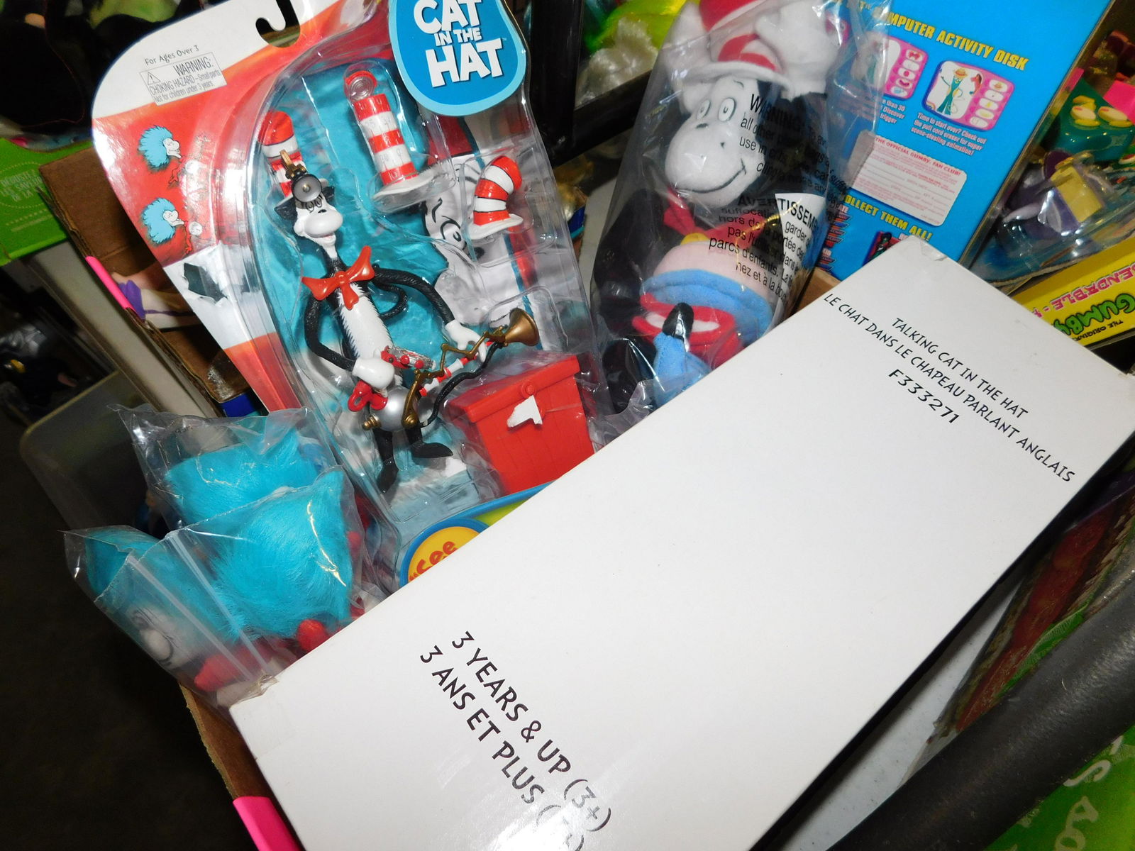 Lot of Cat in the Hat: Lot of Cat in the Hat Figures and Plush. You are bidding at a live sale. Please read the terms and conditions. This sale will be broadcast live on sale day with full descriptions of each lot being sol