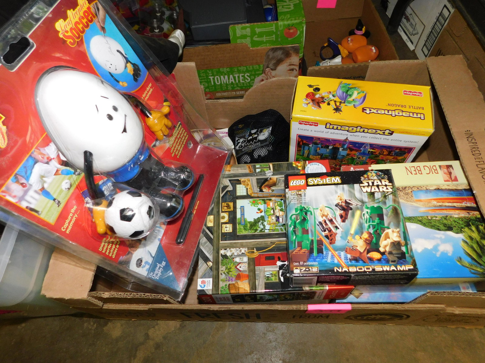 Box Lot of Misc Toys and Puzzles: Box Lot of Misc Toys and Puzzles. You are bidding at a live sale. Please read the terms and conditions. This sale will be broadcast live on sale day with full descriptions of each lot being sold, as w