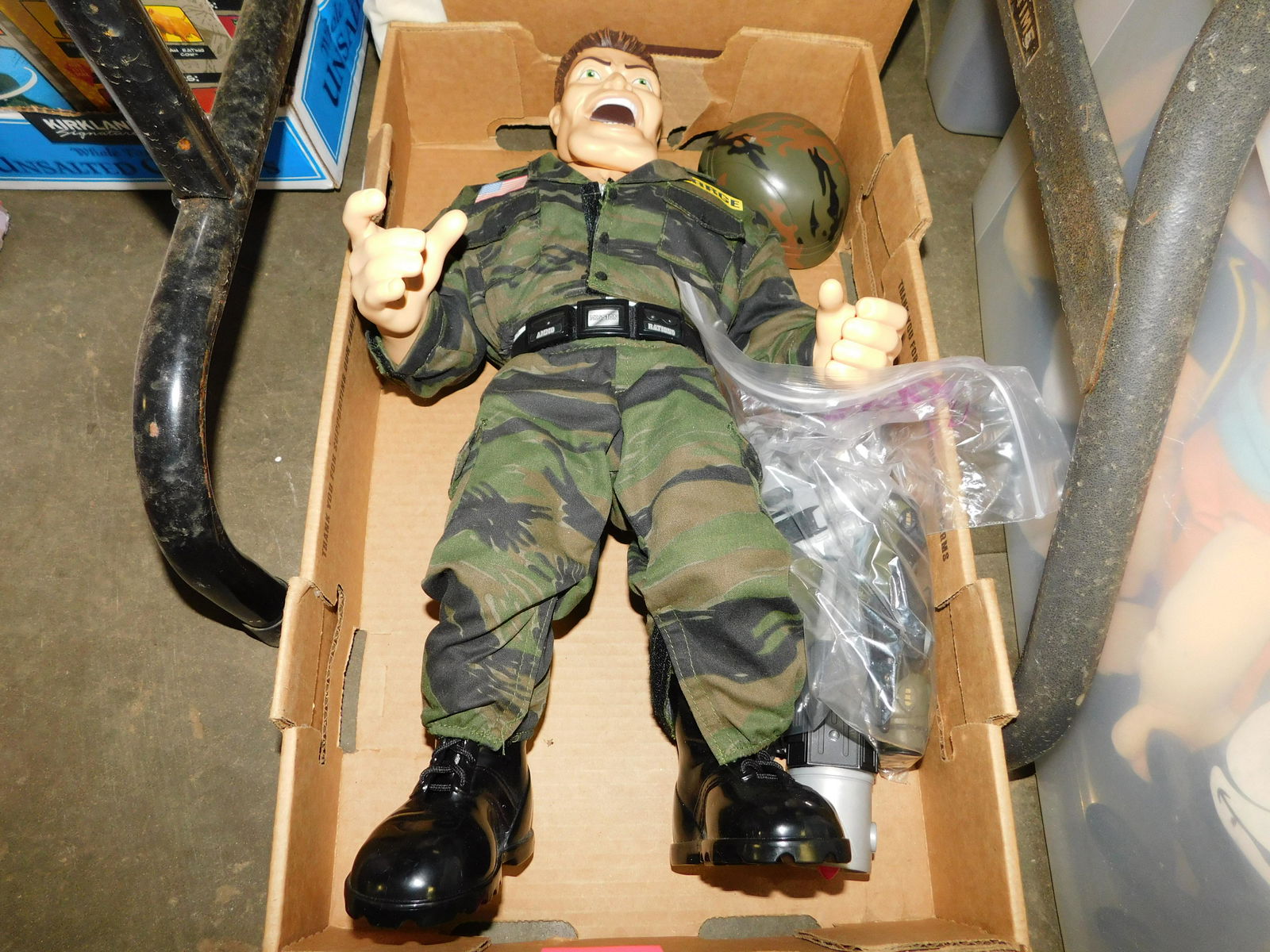 Talking Sarge: Talking Sarge Figure with Accessories. You are bidding at a live sale. Please read the terms and conditions. This sale will be broadcast live on sale day with full descriptions of each lot being sold,