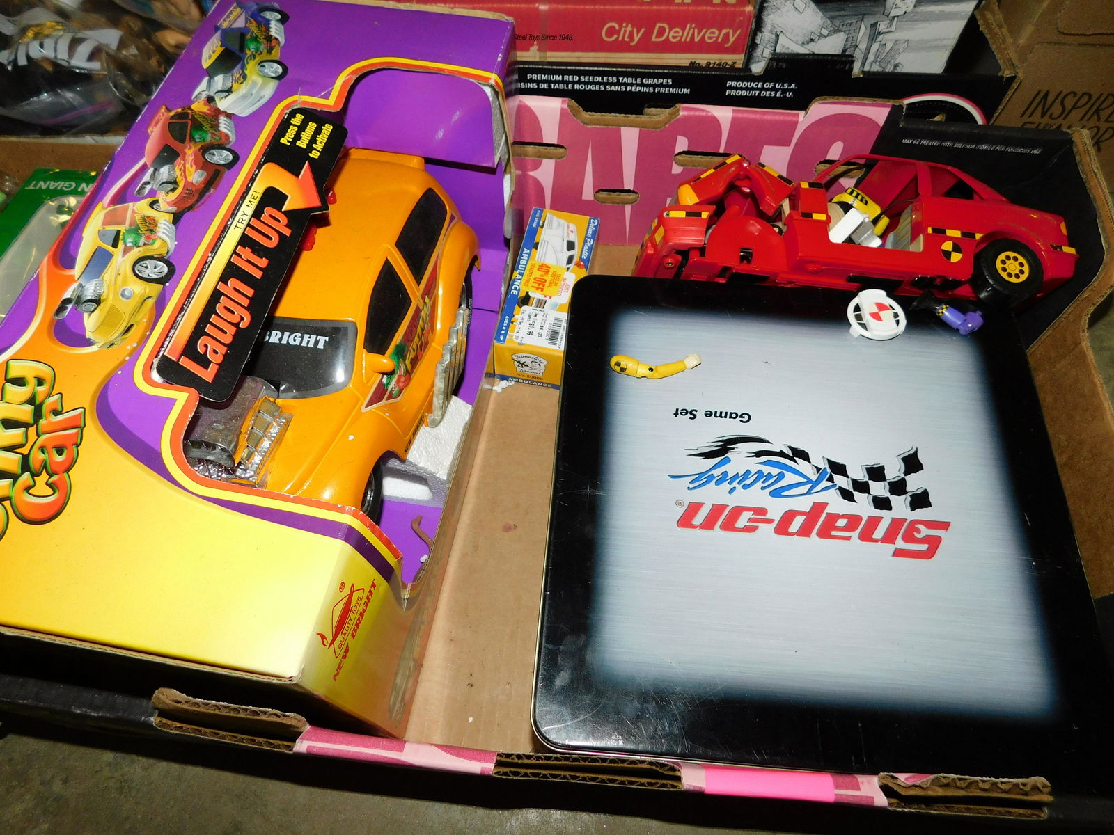 Box lot of Racing Toys and Games (1 of 1)