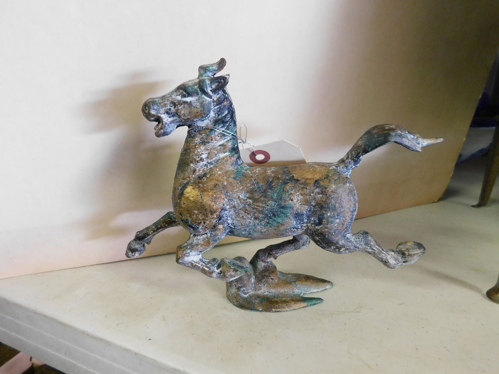Cast Metal Patina Horse: Cast Metal with Bronze Patina Horse. You are bidding at a live sale. Please read the terms and conditions. This sale will be broadcast live on sale day with full descriptions of each lot being sold, a