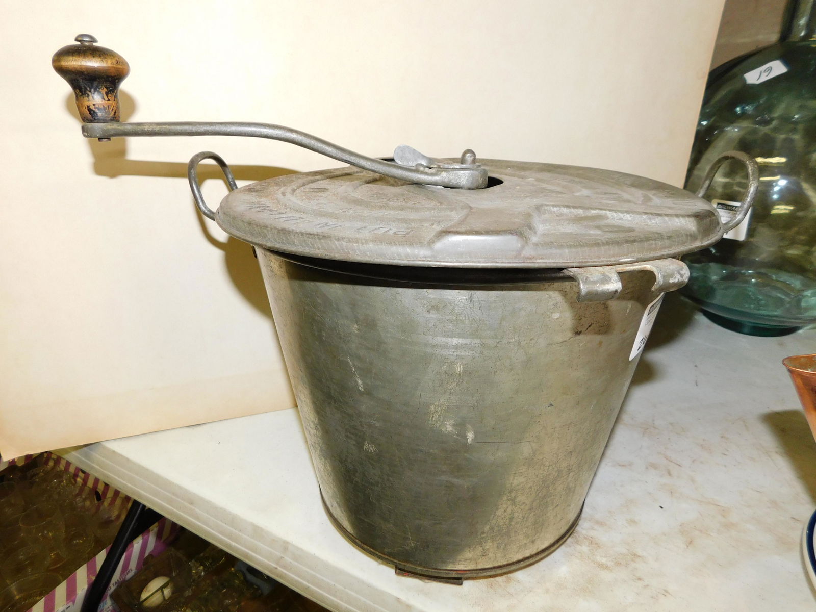 Early Ice Cream Maker: Early Ice Cream Maker. You are bidding at a live sale. Please read the terms and conditions. This sale will be broadcast live on sale day with full descriptions of each lot being sold, as well as vide