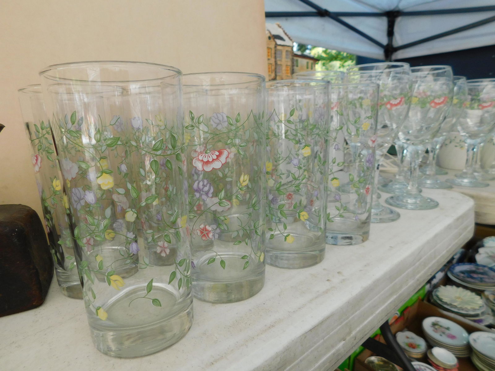 Johnson Bros Dinnerware: Service for 8 plus Johnson Bros. Dinnerware Set with Matching Wine and Water Glasses. You are bidding at a live sale. Please read the terms and conditions. This sale will be broadcast live on sale day